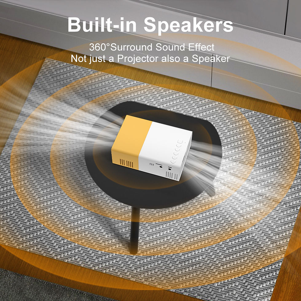 Thumbnail: SALANGE Portable Mini Projector 600 Lumens LCD HDMI-Compatible Built-in Speakers