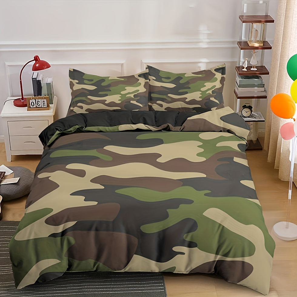 2/3pcs Fashion Duvet Cover Set, Camouflage Print Bedding Set, Soft Comfortable B