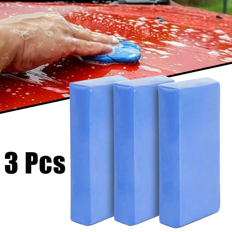 Thumbnail: 3 Pcs Car Clay Cleaning Bar Detailing Waxing Polish Treatment Fine Grade Blue Ve