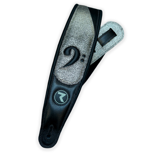 RAVEN STRAPS Jaco 4" silver Foil / Black Raven Straps