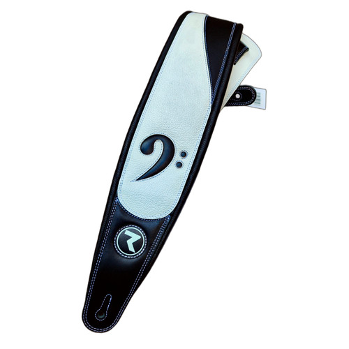 RAVEN STRAPS Jaco 4" White Marfil / Black Raven Straps