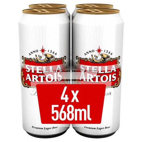 Stella Pint Cans 4x568ml Drinkster