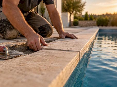 Colocación de remates para piscina