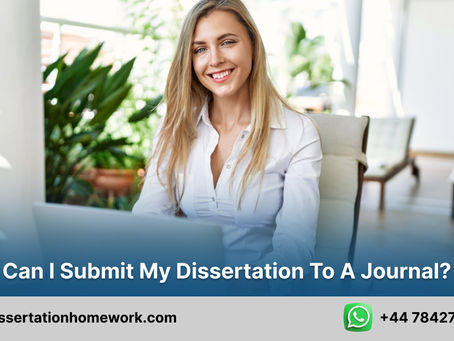 Can I submit my dissertation to a journal?