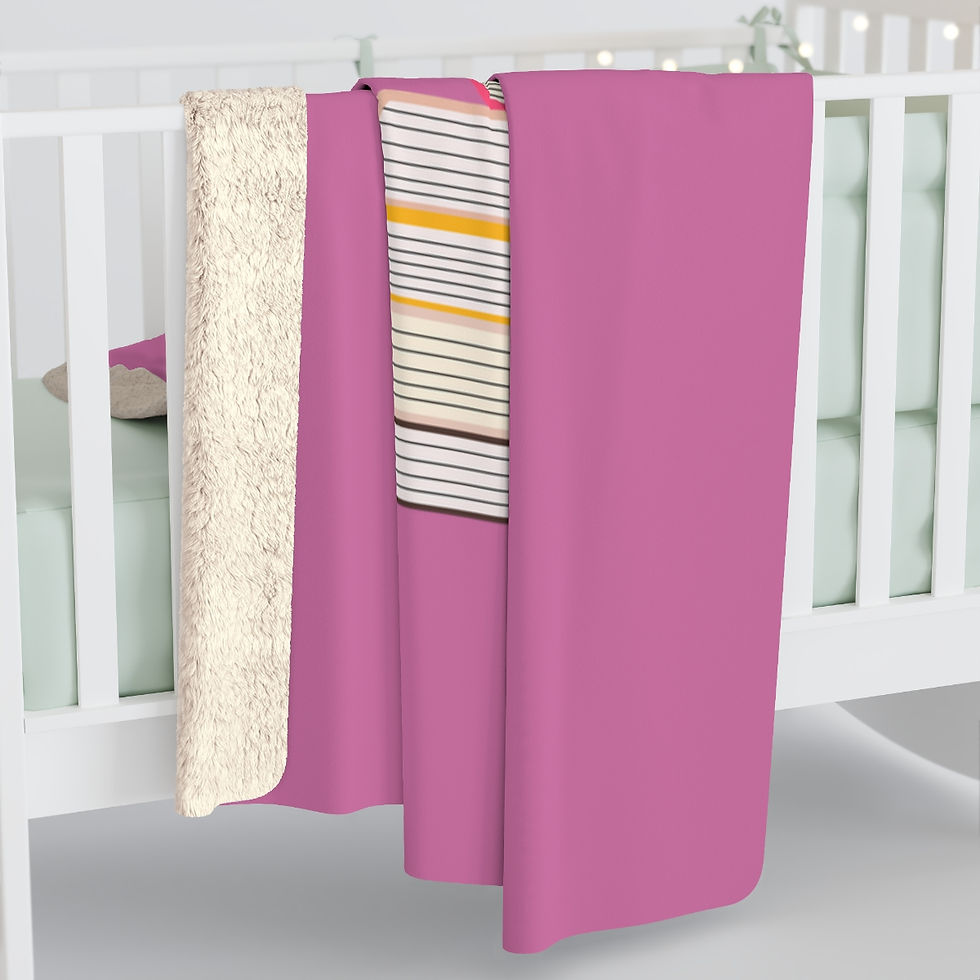 Thumbnail: Owl Design Pink and Grey: High Quality Cozy Fleece Blanket