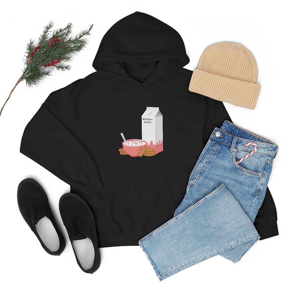Thumbnail: Writer's Block Pink Milk Carton: Unisex Heavy Blend™ Hooded Sweatshirt