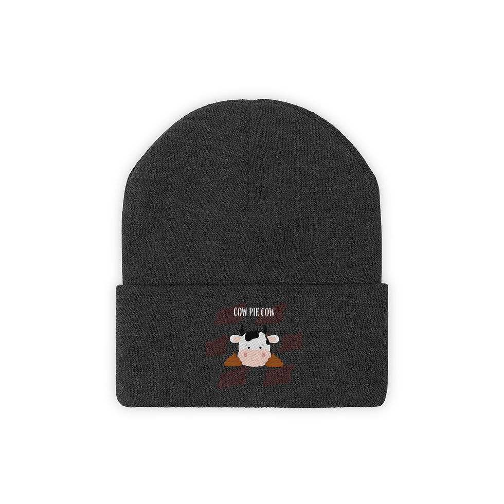 Thumbnail: Cow Pie Cow: Knit Beanie