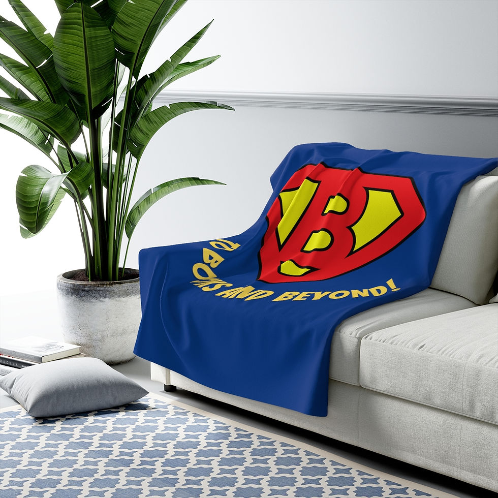 Thumbnail: To Books and Beyond "B": High Quality Cozy Fleece Blanket