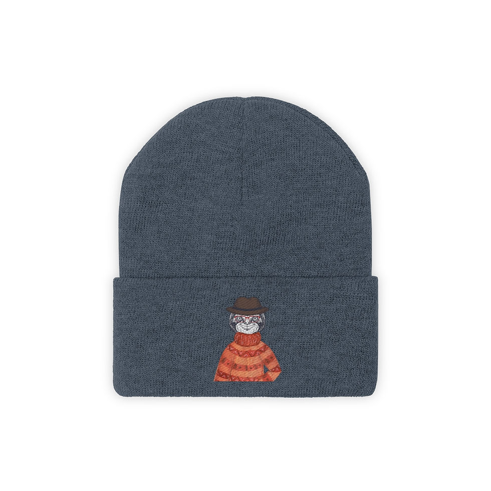 Thumbnail: Sloth in sweater Knit Beanie