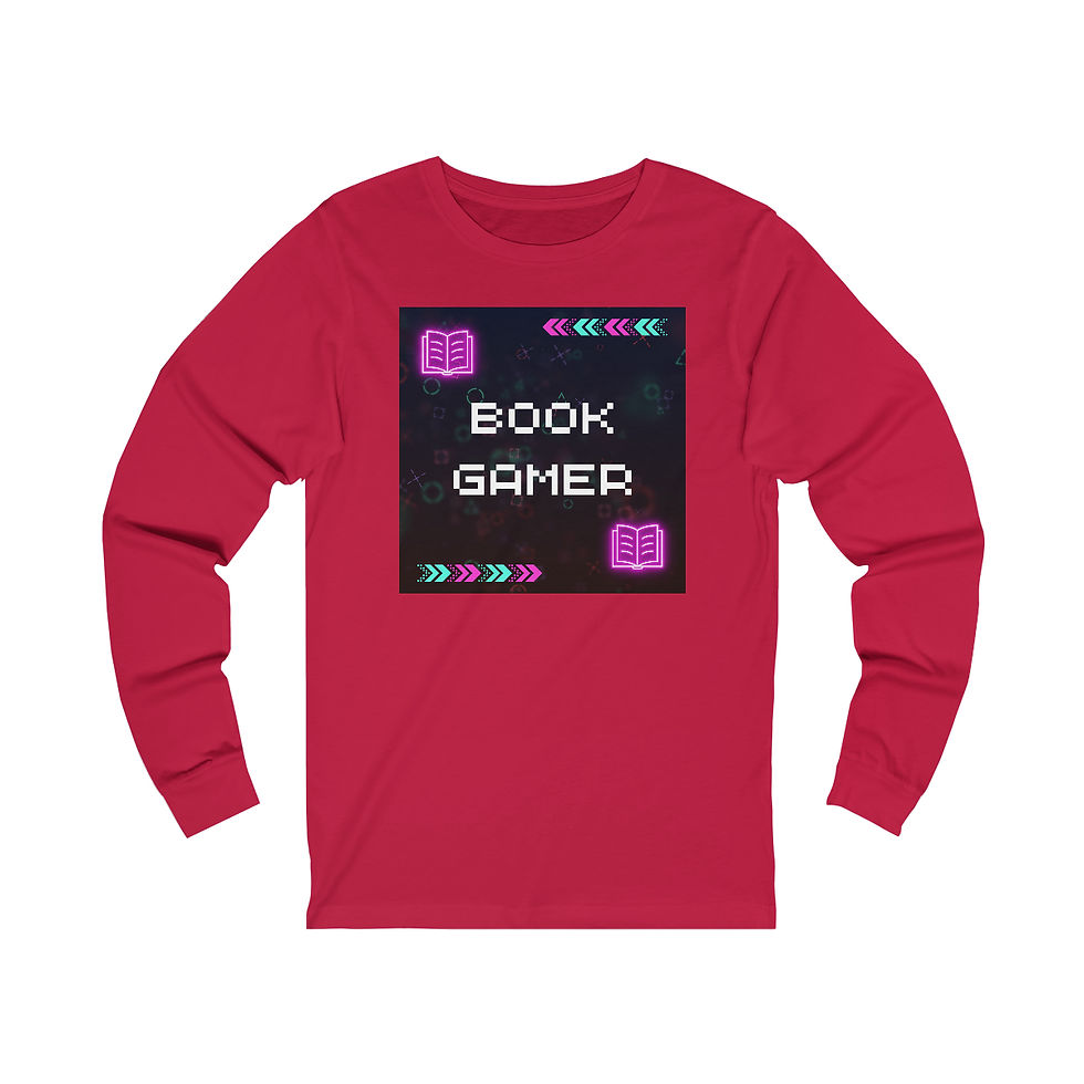 Thumbnail: Book Gamer, Pink Designs: long sleeve tee