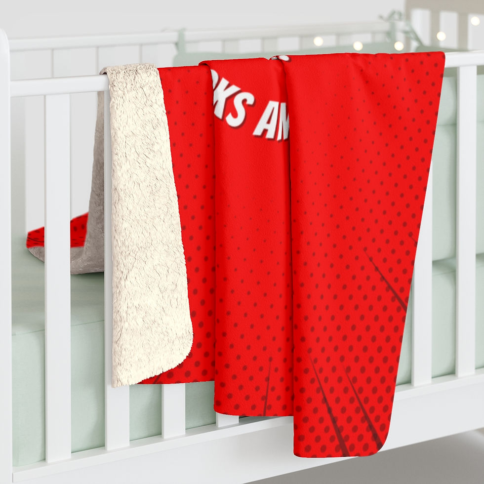Thumbnail: To Books and Beyond Strawberry: High Quality Cozy Fleece Blanket