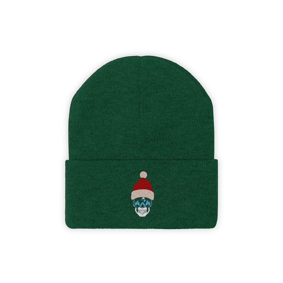 Thumbnail: Ski Skull With Multi-Colored Hat: Knit Beanie