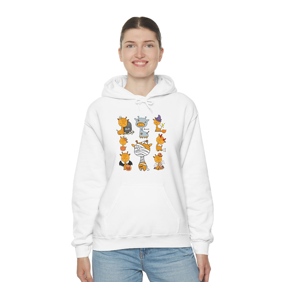 Thumbnail: Giraffe Halloween Party Pattern: Unisex Heavy Blend™ Hooded Sweatshirt