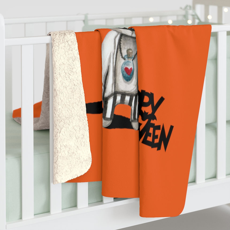 Thumbnail: Halloween Skeleton By A Tree: High Quality Cozy Fleece Blanket