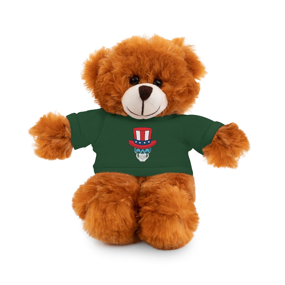 Thumbnail: Ski Skull With Top Hat And Stars: Stuffed Animals with Tee