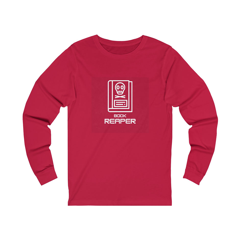 Thumbnail: The Book Reaper: long sleeve tee