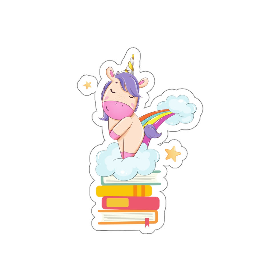 Thumbnail: Unitoot on a bookstack! Die-Cut Stickers