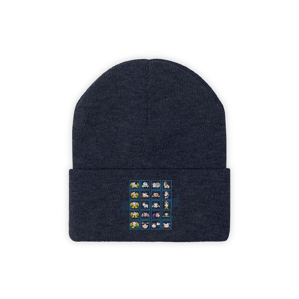 Thumbnail:  All cows: Knit Beanie