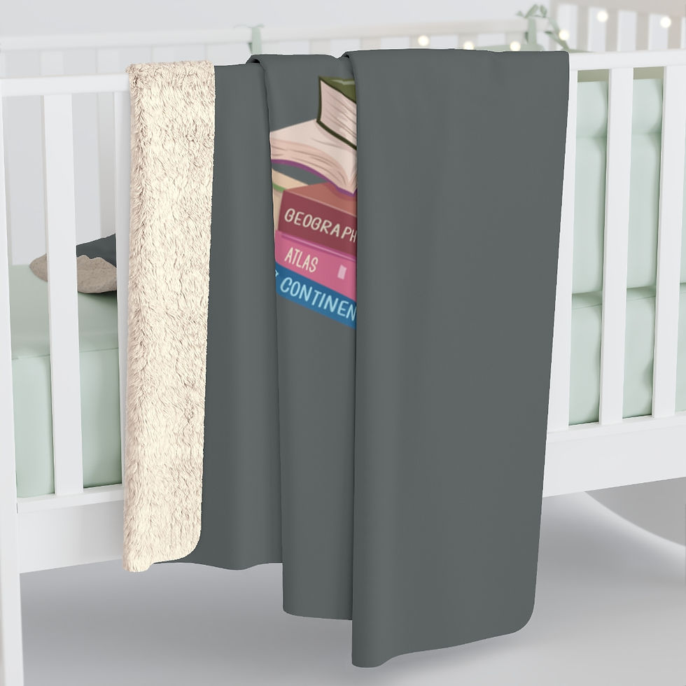 Thumbnail: Sleepy Owl On a Book Stack: High Quality Cozy Fleece Blanket
