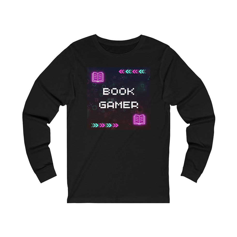 Thumbnail: Book Gamer, Pink Designs: long sleeve tee