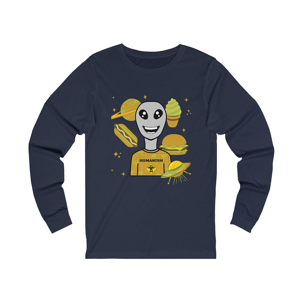 Thumbnail: Humanish / Alien Design #3: Unisex long sleeve tee.