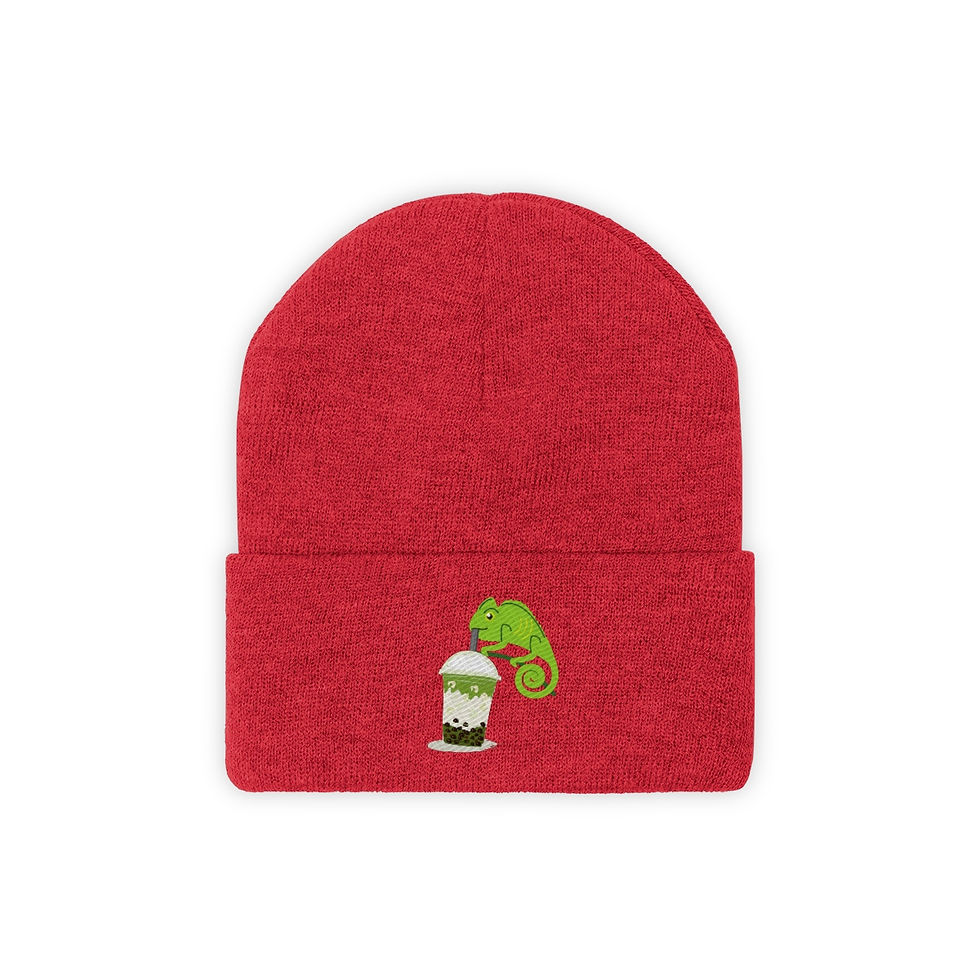 Thumbnail: Lizard Boba Knit Beanie