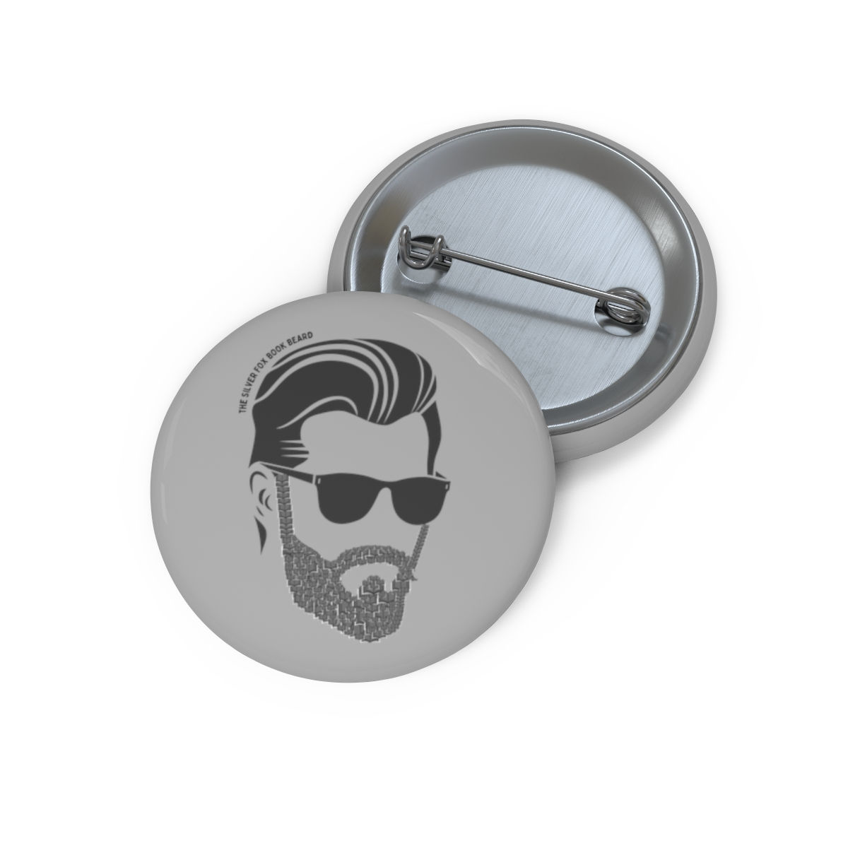 Book Beard #3 Custom Pin Buttons