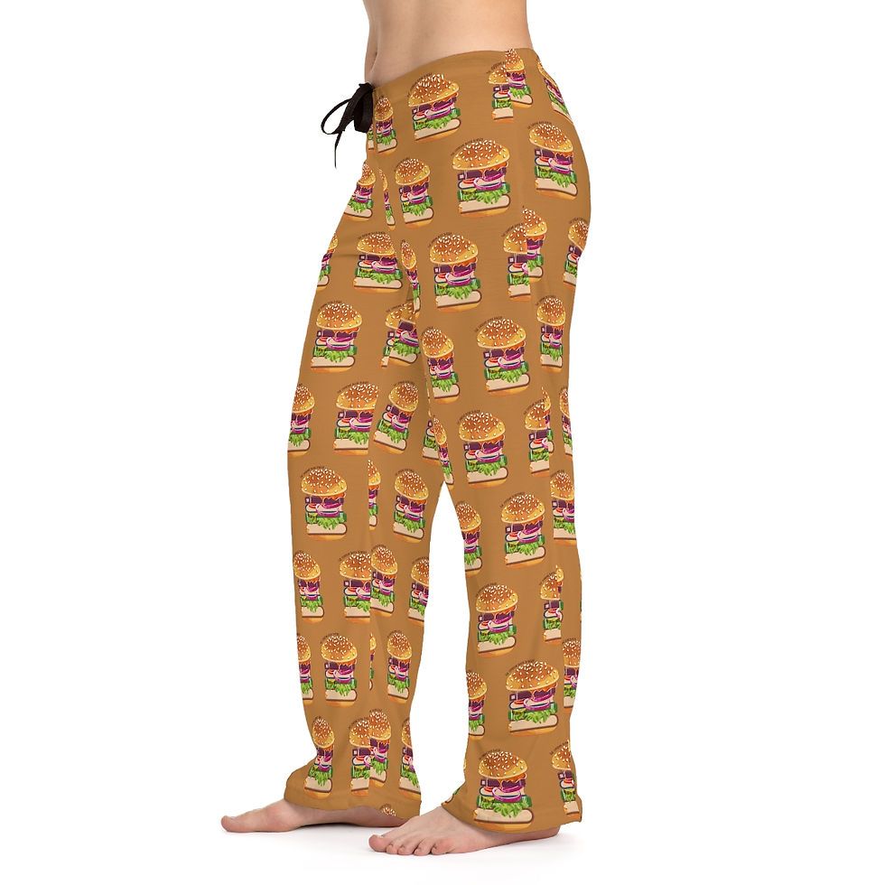 Thumbnail: The Supreme Book Burger: Women's Pajama Pants (AOP)