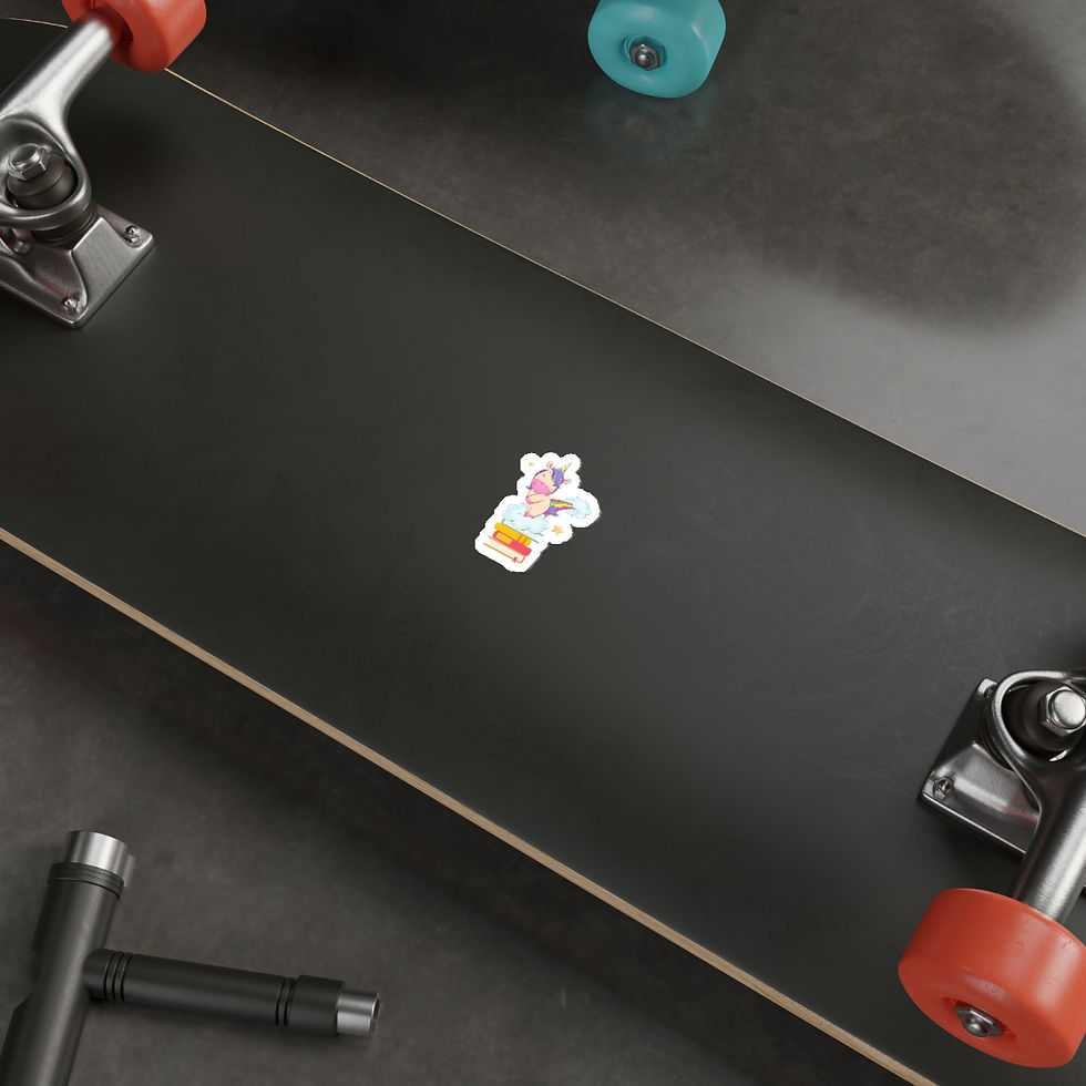 Thumbnail: Unitoot on a bookstack! Die-Cut Stickers