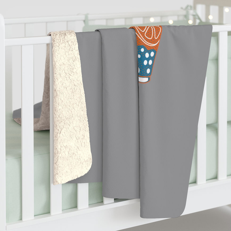 Thumbnail: Ice Cream Cone and Boba: High Quality Cozy Fleece Blanket