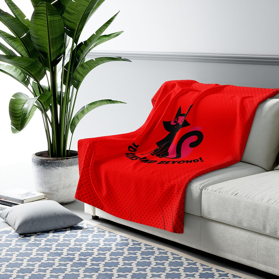 Thumbnail: To Books and Beyond Cat Spy: High Quality Cozy Fleece Blanket