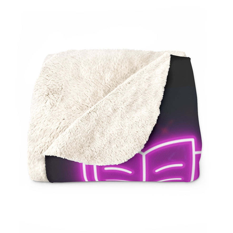 Thumbnail: Book Gamer, Pink Retro Design: High Quality Cozy Fleece Blanket