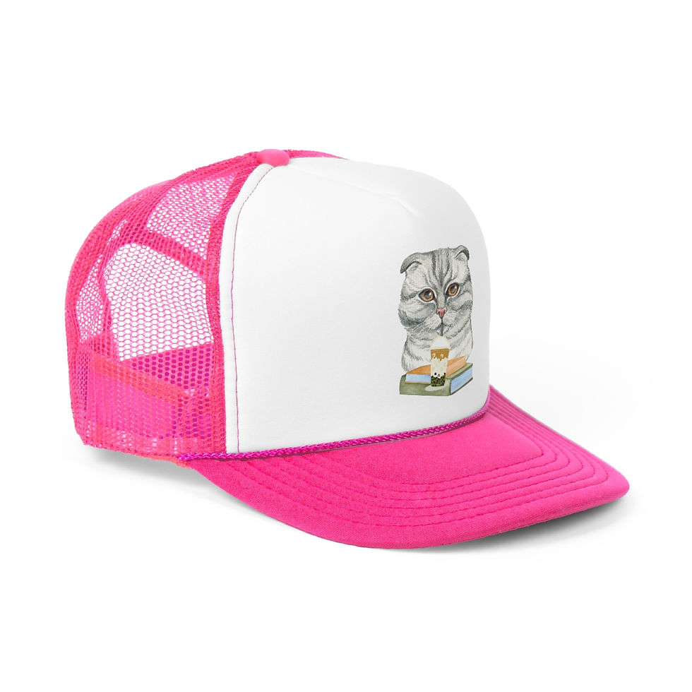 Thumbnail: Grey Cat Boba Trucker Caps