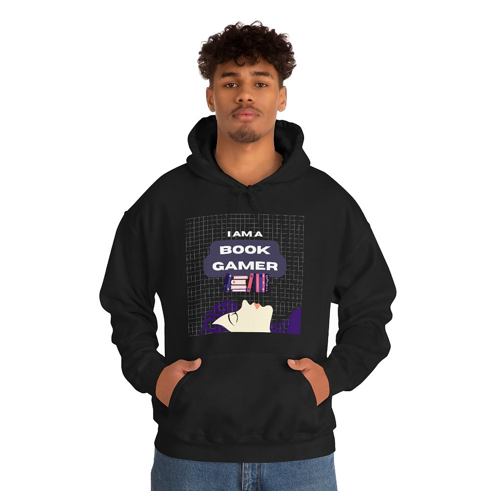 Thumbnail: I am a Book Gamer #2: Unisex Heavy Blend™ Hooded Sweatshirt