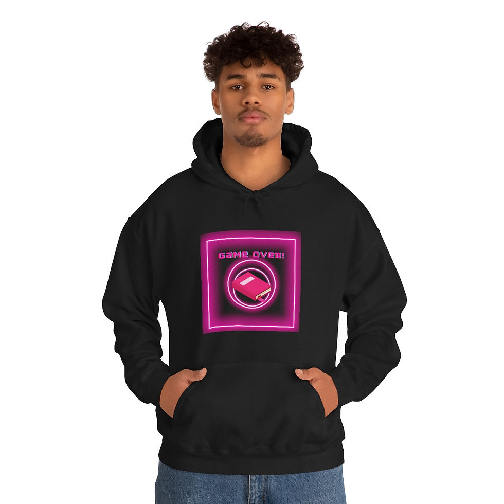 Thumbnail: Pink Square Game Over: Unisex Heavy Blend™ Hooded Sweatshirt