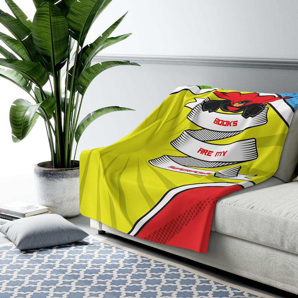 Thumbnail: Book are My Super Power: High Quality Cozy Fleece Blanket