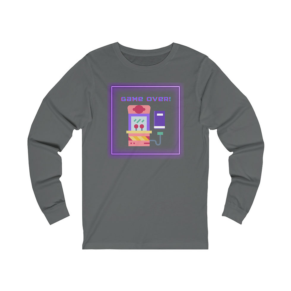 Thumbnail: Game Over Purple Gaming Machine: long sleeve tee