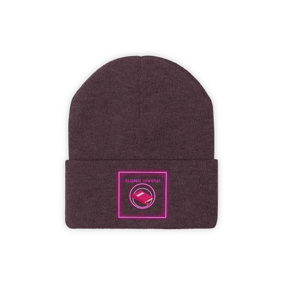 Thumbnail: Pink Square: Game Over: Knit Beanie