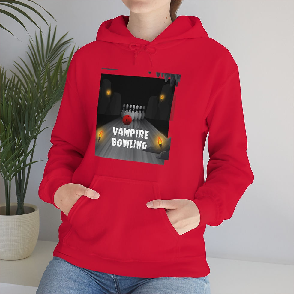 Thumbnail: Vampire Bowling Alley: Unisex Heavy Blend™ Hooded Sweatshirt