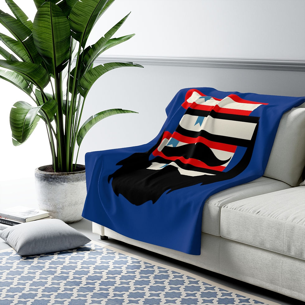 Thumbnail: The Silver Fox Book Beard: High Quality Cozy Fleece Blanket