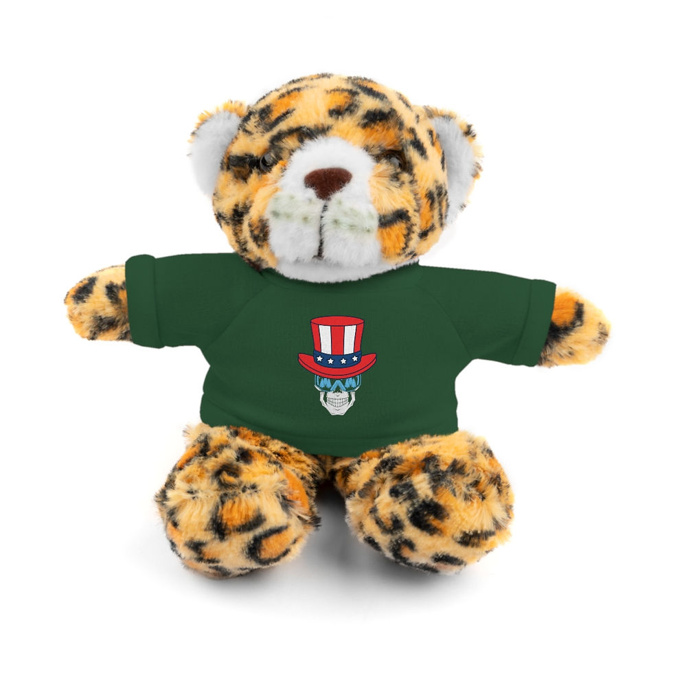 Thumbnail: Ski Skull With Top Hat And Stars: Stuffed Animals with Tee