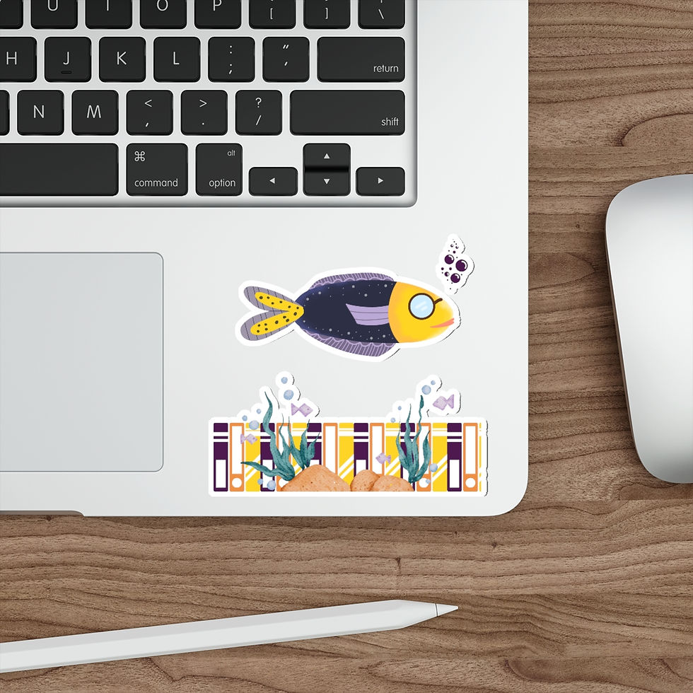 Thumbnail: Crazy Clown Fish 3: Die-Cut Stickers