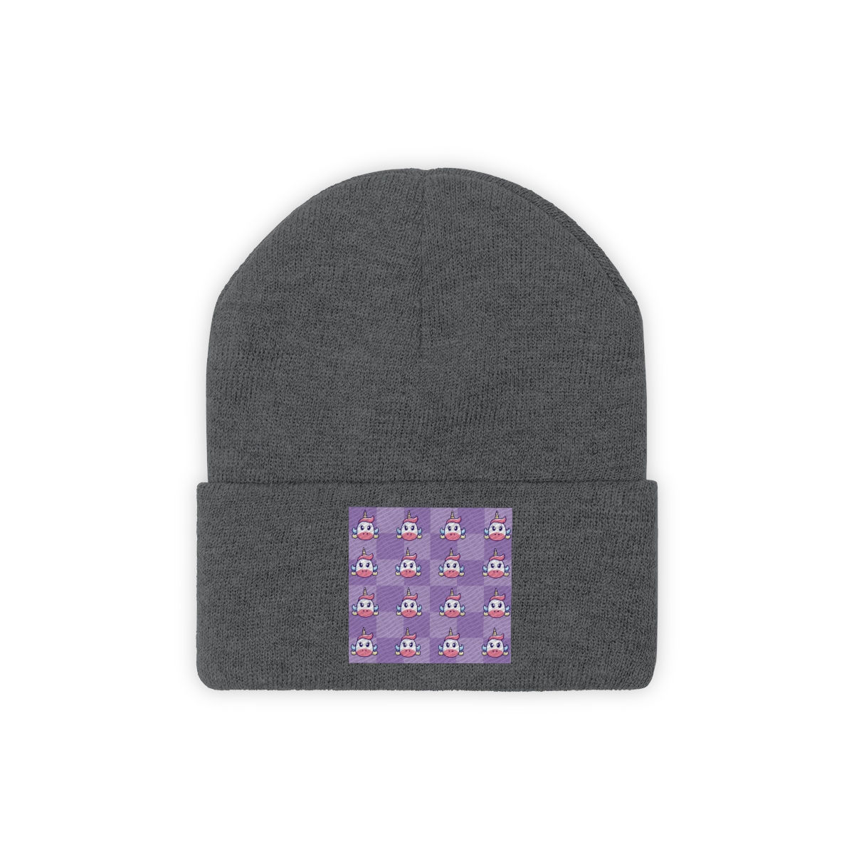 Purple Unicorn Background; Knit Beanie