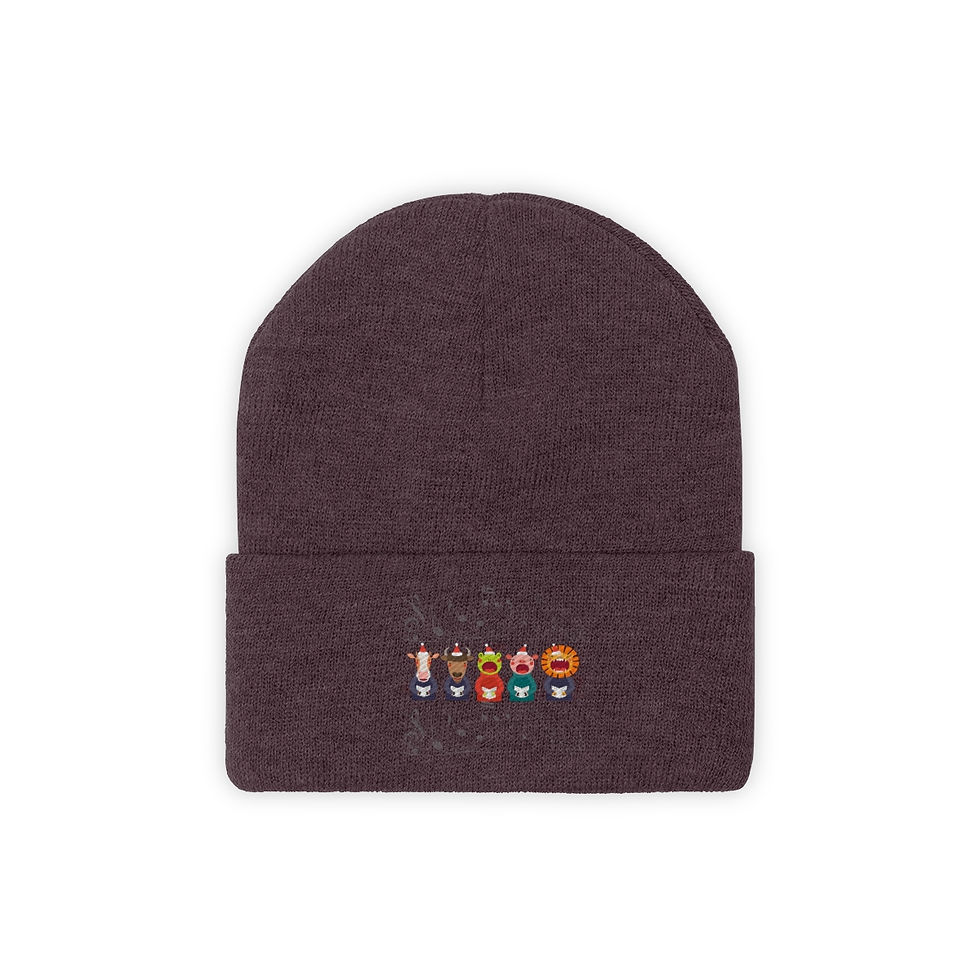 Thumbnail: Animals Singing Their Hearts Out Design: Knit Beanie