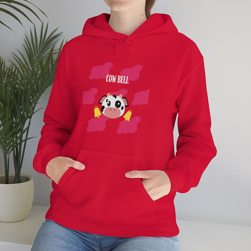 Thumbnail: Cow Bell Cow Purple Camo: Unisex Heavy Blend™ Hooded Sweatshirt