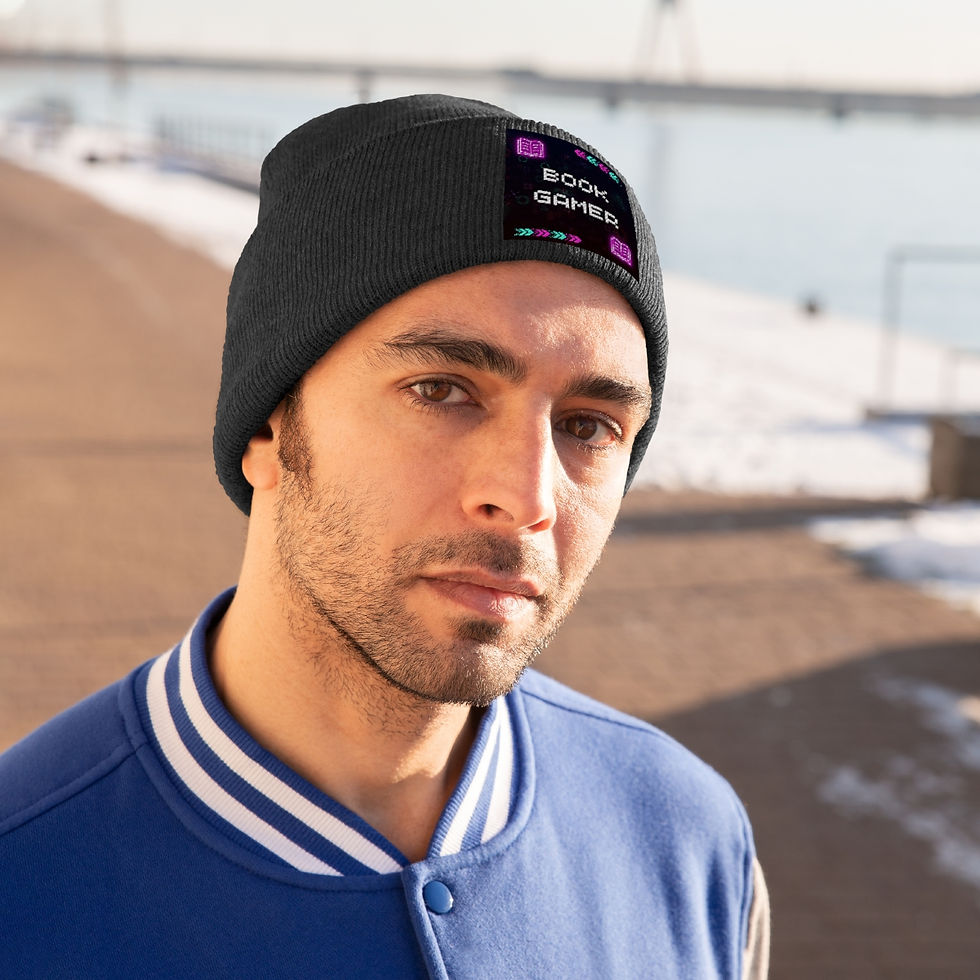Thumbnail: Book Gamer, Pink Designs: Knit Beanie