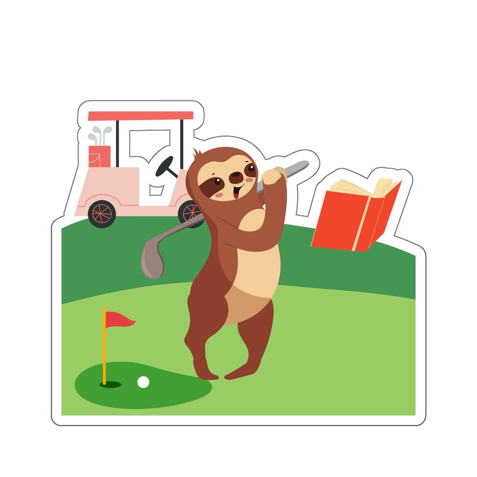 Thumbnail: Sloth Golf: Die-Cut Stickers