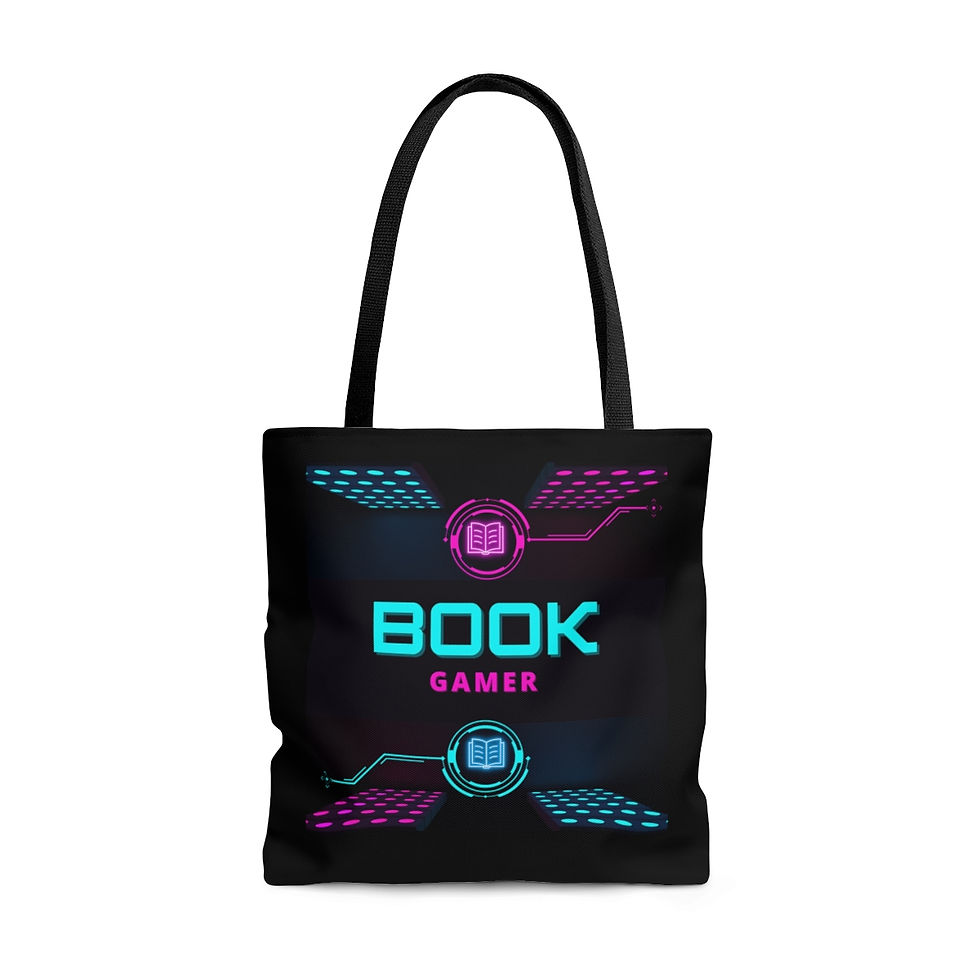 Thumbnail: Book Gamer Pink and Blue Vortex: Tote Bag