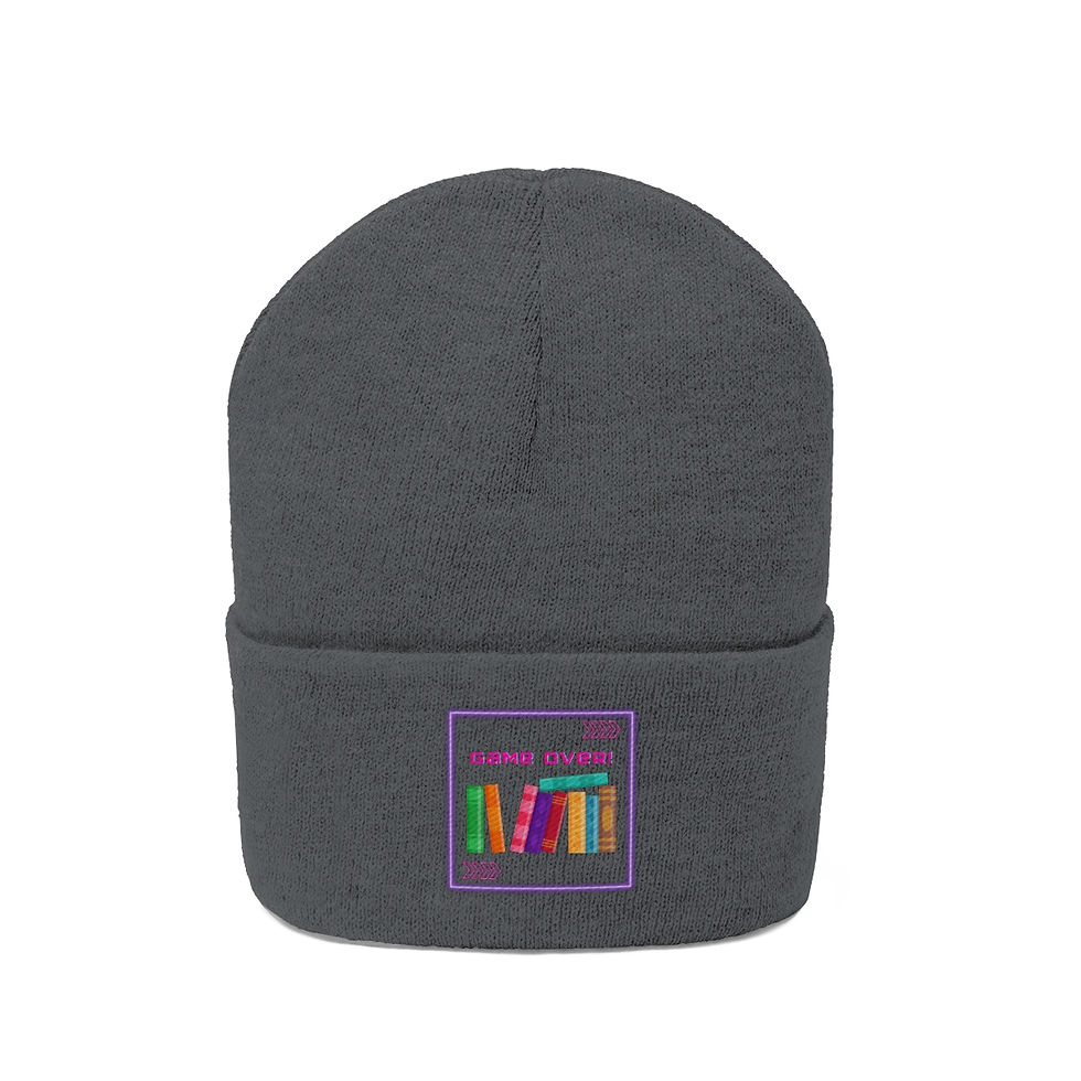 Thumbnail: Game Over Book Stack: Knit Beanie