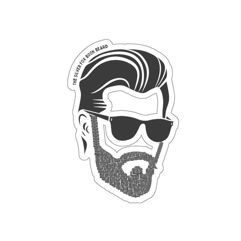 Thumbnail: Silver Fox Book Beard: Die-Cut Stickers